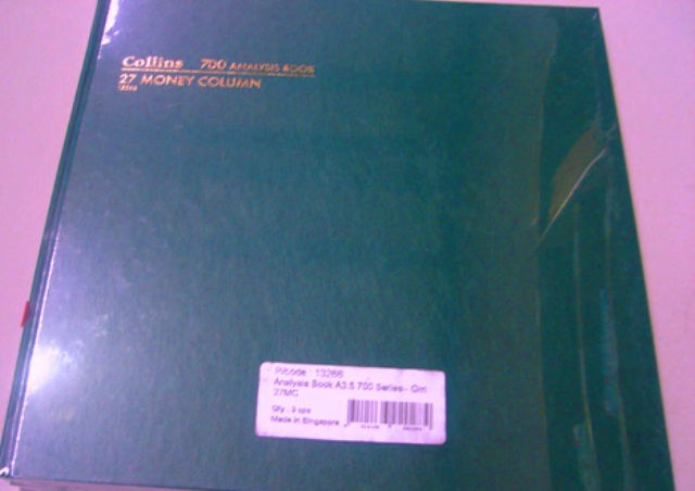 Collins 13266 700 27 Money Column Account Analysis Book 96 leaf